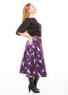 Yumi A Line Skirt - Dancing Cranes Print